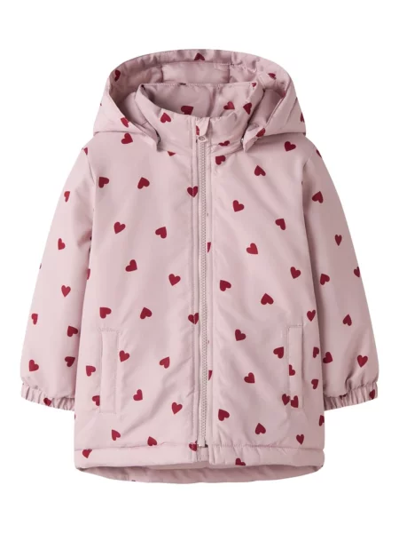 NAME IT Geacă de primăvară-toamnă NMFMaxi mov pastel / carmin roșu
