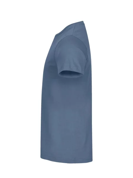 Clique Basic‑T Koszulka dopasowany krój z bawełny — Steel Blue niebieska