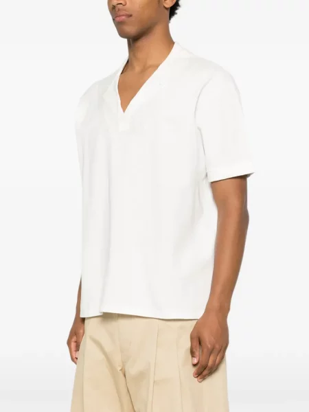 Tricou Maison Margiela cu decolteu în V alb