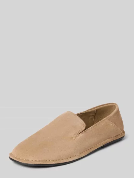 Loafersy z naturalnej skóry welurowej model ALVETTE Marc O'polo