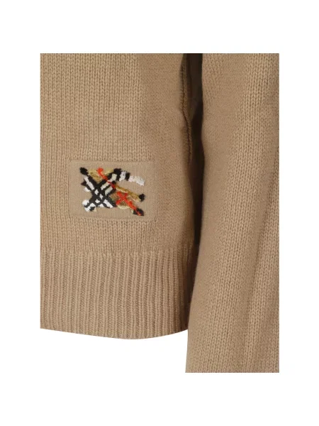 Sweter Burberry wełniany brązowy