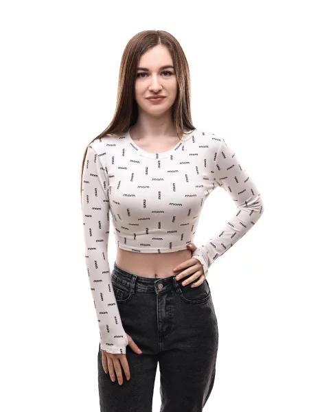 Лонгслів LUMO молочний віскоза/поліестер