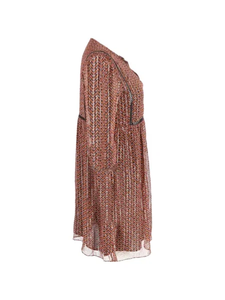 Mała sukienka mini Ba&sh w jodełkę garniturowa pomarańczowa