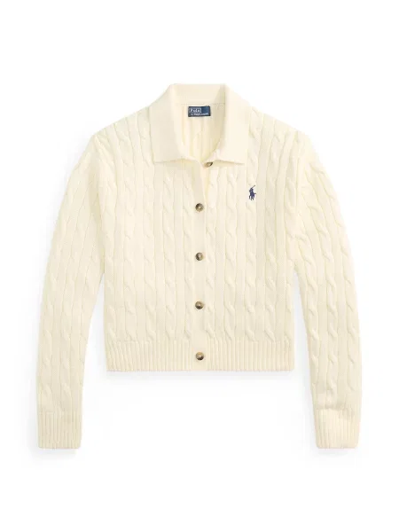 Polo Ralph Lauren Geacă tricotată crem