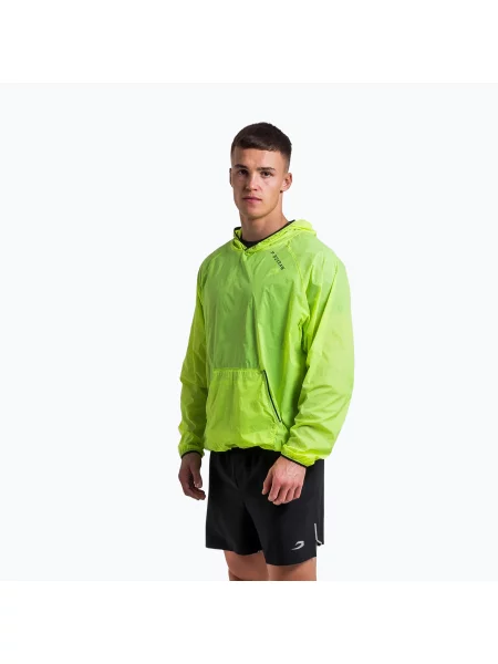Férfi szélálló dzseki BOXRAW Genaro Oversized Windbreaker Hoodie neon Genaro Oversized Windbreaker Hoodie BXRW-GH-NY sárga