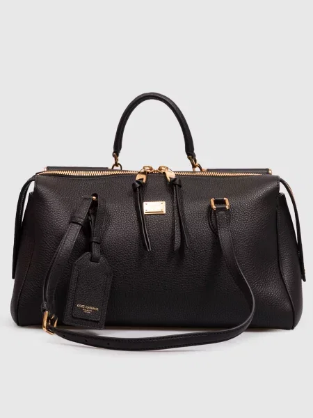 Шкіряна сумка Vittoria Dolce&gabbana чорна