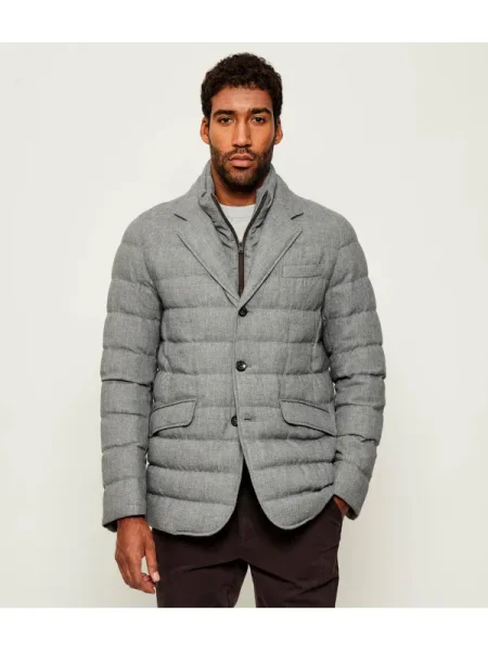 Herno De puf geacă 2 în 1 cu adaos de lână gri