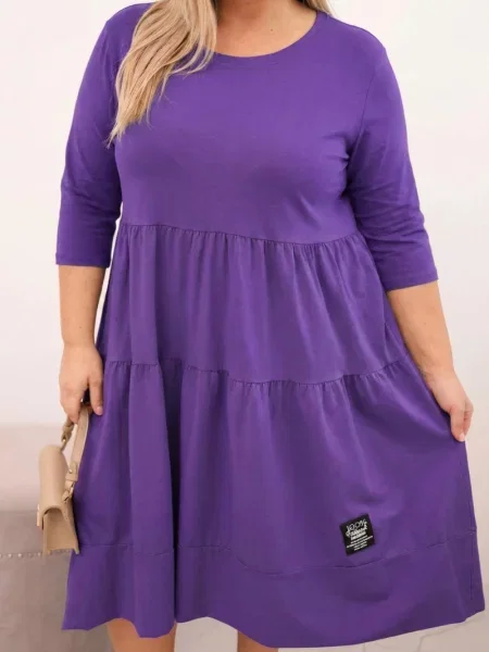 Rochie Kesi Włoski cu volane mari violet