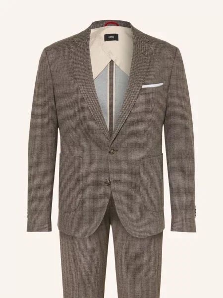 Cinque Jerseyový Oblek Cidatius Extra Slim Fit hnědá tmavě šedá béžová