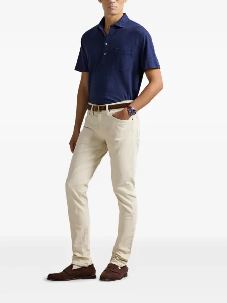 Кожени чорапи Polo Ralph Lauren с отворена пета с пейсли десен бяло