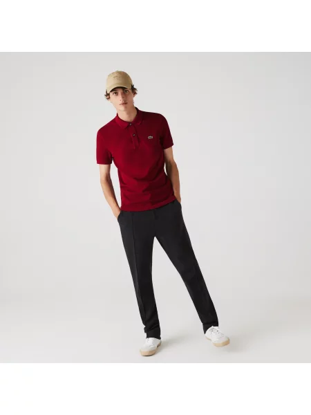 Поло Lacoste бордовое