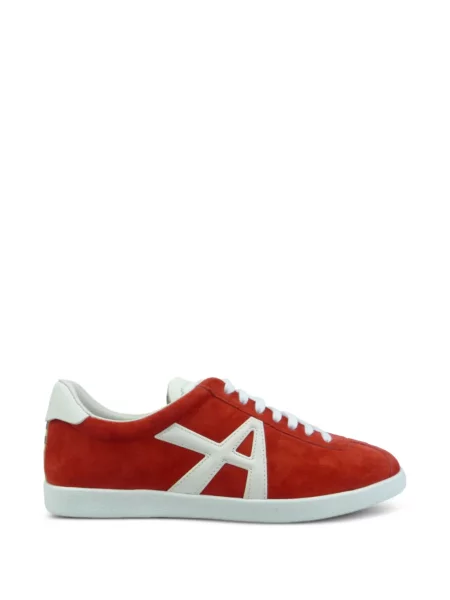Sneakerși Aquazzura cu șireturi din dantelă roșu