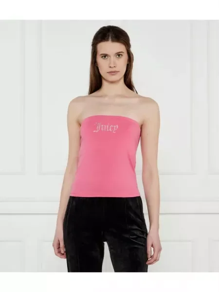 Juicy Couture Felső Babey Slim Fit rózsaszín