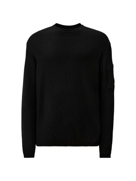 Pulover C.p. Company cu decolteu rotund cu autograf negru