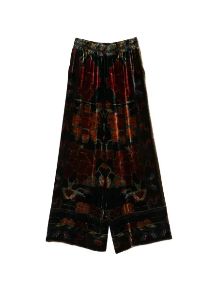 Pantaloni Pierre-louis Mascia cu imprimeu geometric roșu