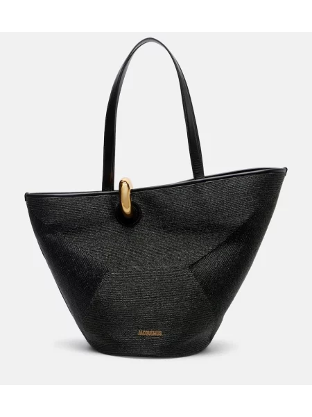 Velik bucket torba Jacquemus črna