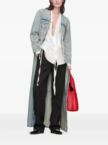 Παλτό Maison Margiela γραβάτες μπλε