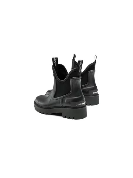 Gumene čizme Calvin Klein Jeans Mid Rainboot Chelsea crna