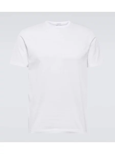 Klasična majica Sunspel bela
