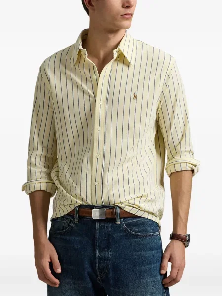 Șapcă Polo Ralph Lauren din fleece cu dungi cu volane albastru