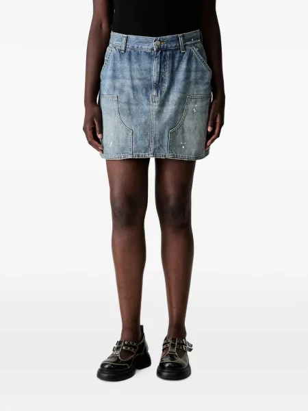 Fustă din denim Carhartt Wip albastru