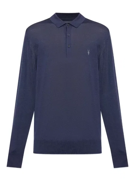Polokošeľa Allsaints modrá