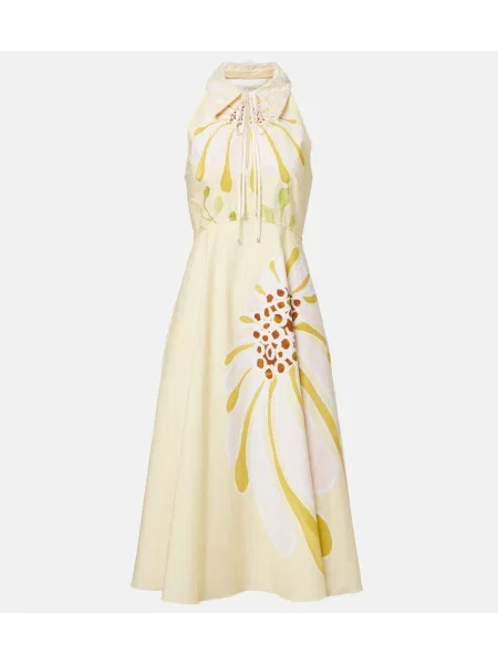 Rochie midi Dorothee Schumacher cu model floral galben