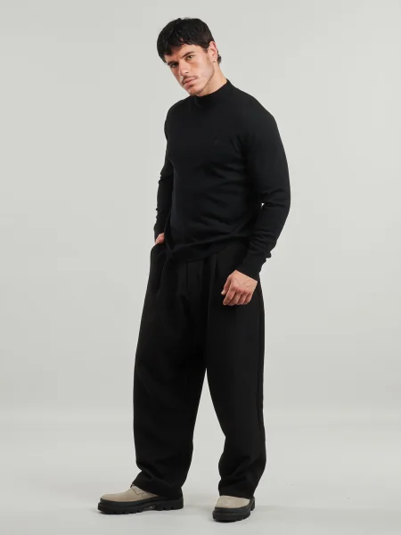 Sveter Calvin Klein Jeans z merina čierna
