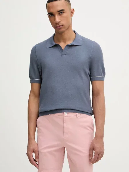 BOSS pulover pentru bărbați din Narciso albastru