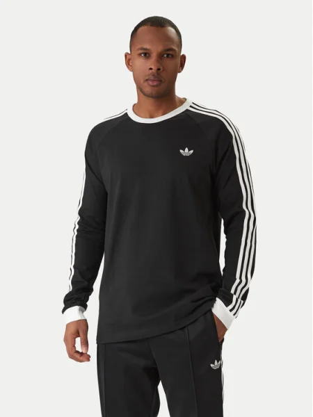 Pruhované tričko Adidas Originals čierna