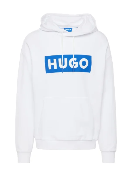 Geacă Hugo Blue cu glugă alb