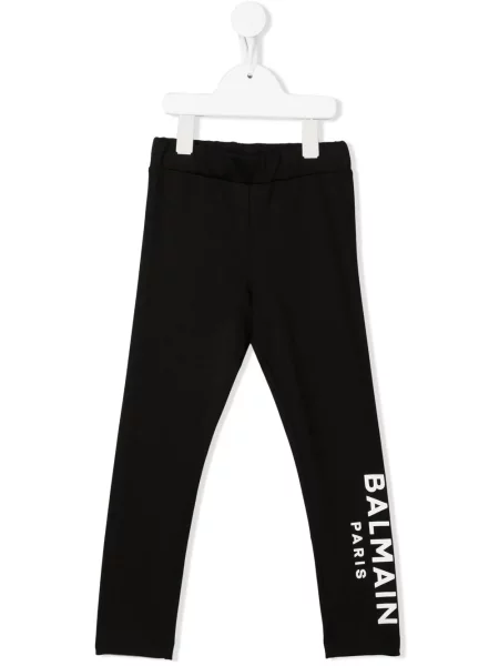 Legginsy dziecięce Balmain czarne