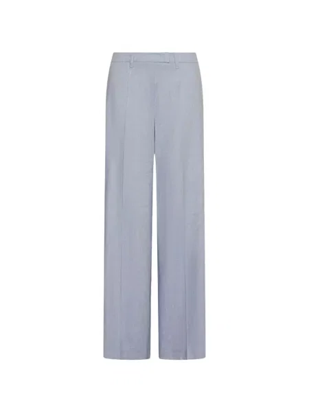 Pantaloni Marella cu model herringbone albastru