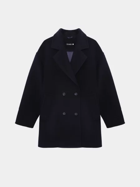 Пальто Braska вовна/поліестер синій