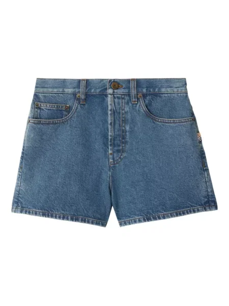 Pantaloni scurți din denim Burberry albastru