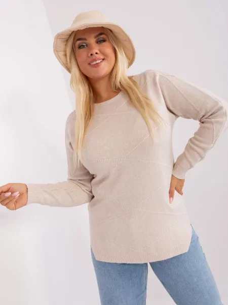 Pulover Fashionhunters bej