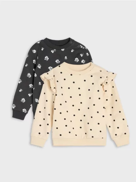 Sinsay mikiny crewneck 2 pack šedá