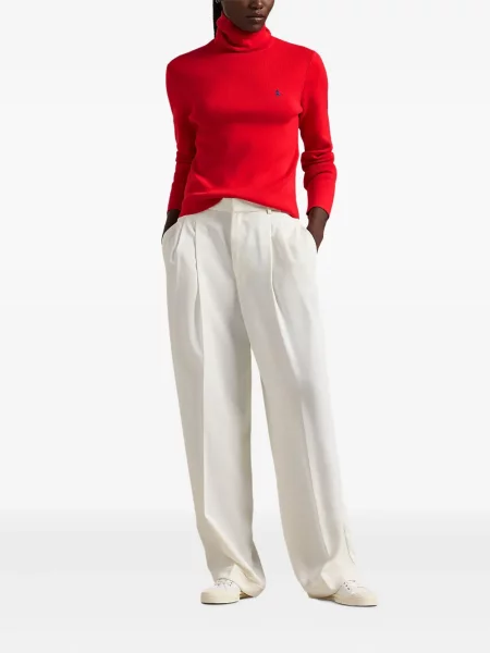 Tricou Polo Ralph Lauren cu broderie de costum cu dungi alb