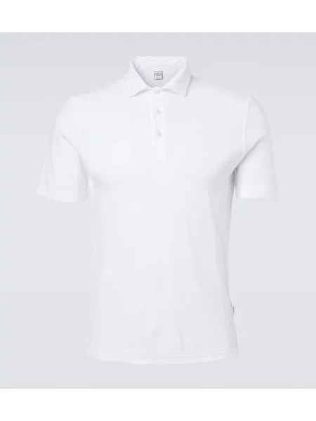 Polo Fedeli din material terry alb