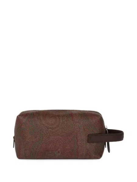 Geantă Etro cu model paisley maro