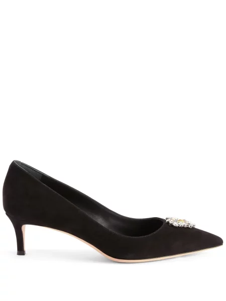 Pantofi cu toc Giuseppe Zanotti din piele de cristal negru