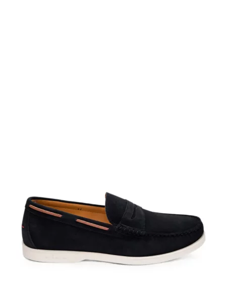 Pantofi loafer Kiton din piele de căprioară albastru