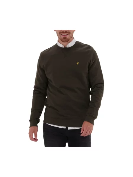 Bluza nierozpinana Lyle & Scott z okrągłym dekoltem zielona