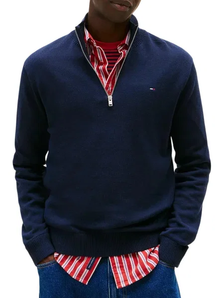 Sweter Tommy Hilfiger Jeans granatowy