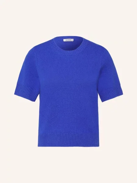 Sandro Dzianinowa Koszulka blau niebieska