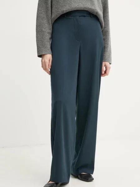 Remain pantaloni femei marin lat high waist albastru