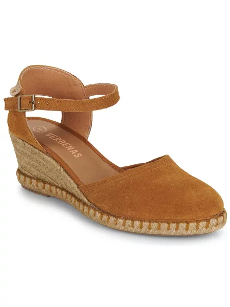 Espadrile Verbenas s polno peto rjava