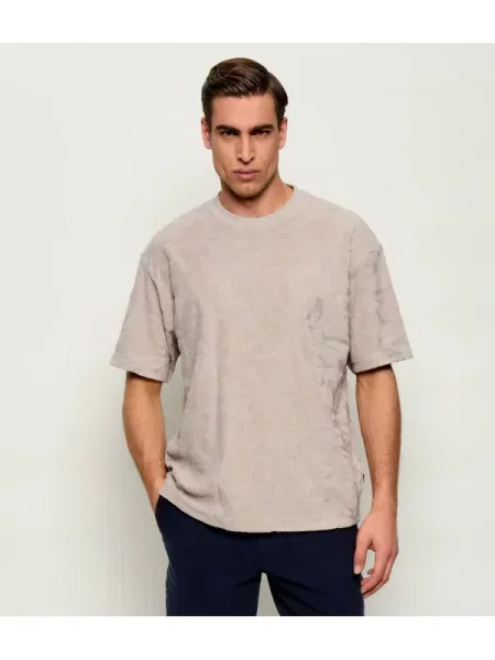 BOSS ORANGE Tricou Te_Flower frotir bej