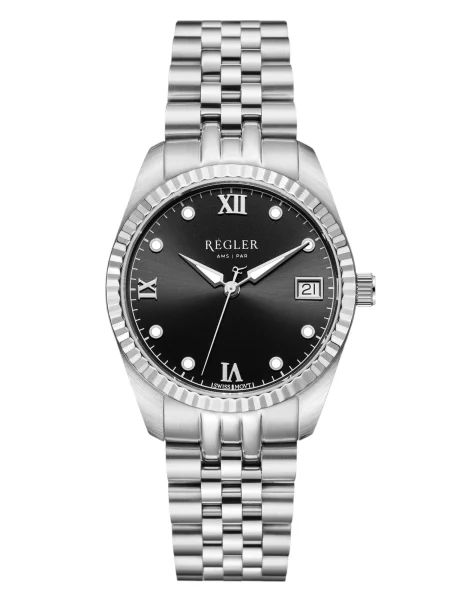Régler Ceas analogic Régler Liberté Steel Silver Black argintiu negru