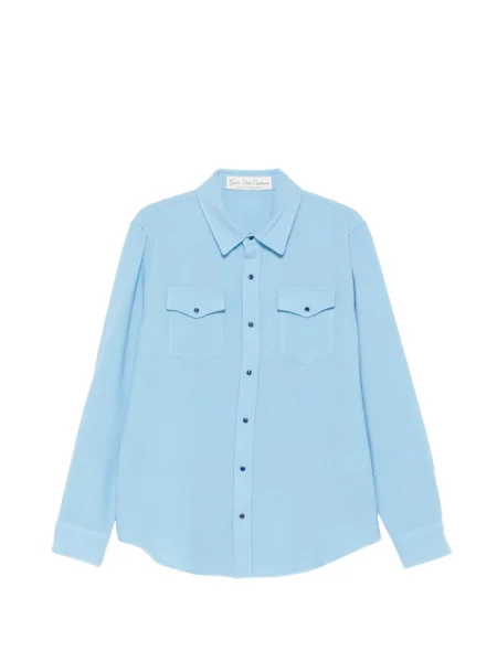 Kašmírová košile God's True Cashmere modrá